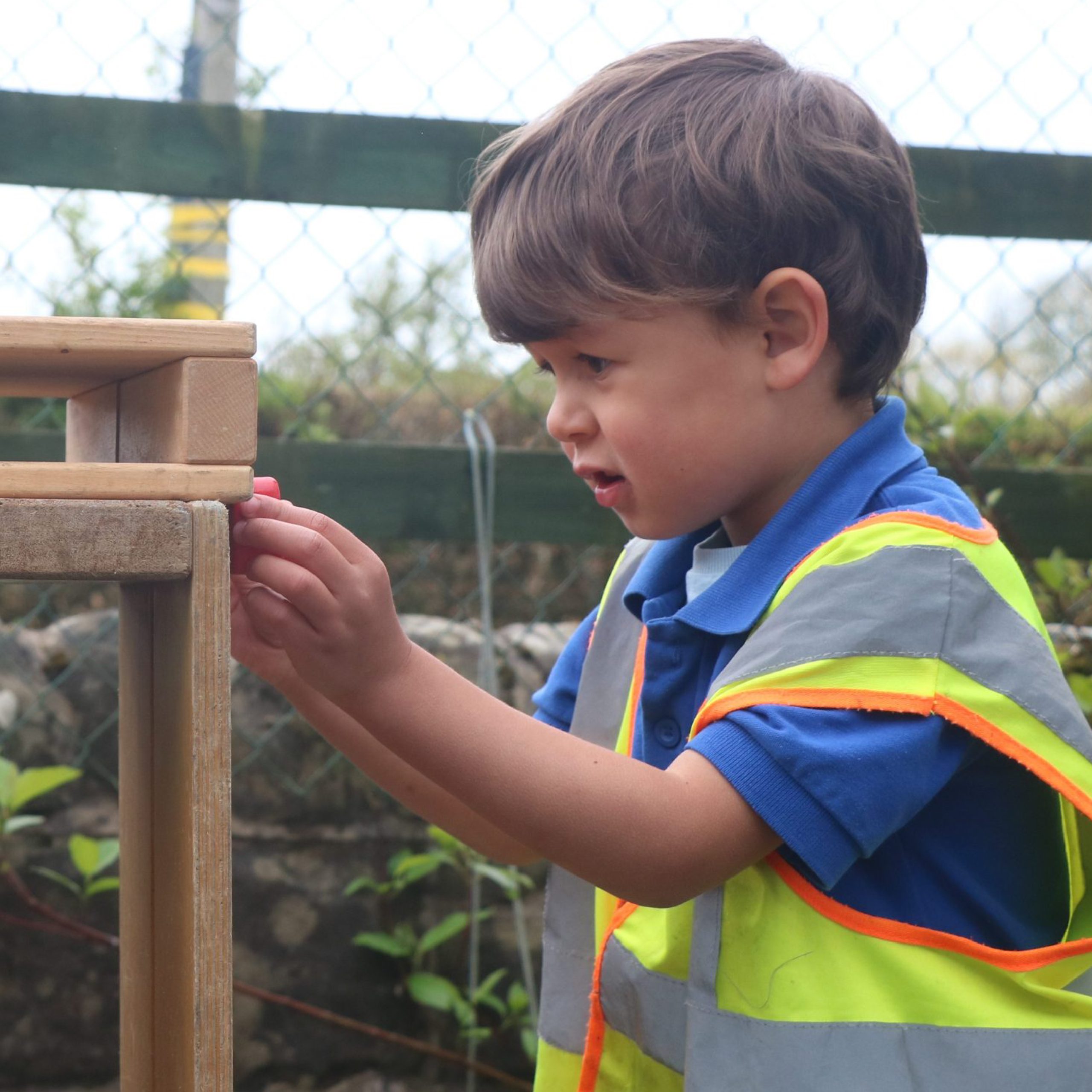 kid learning outdoors